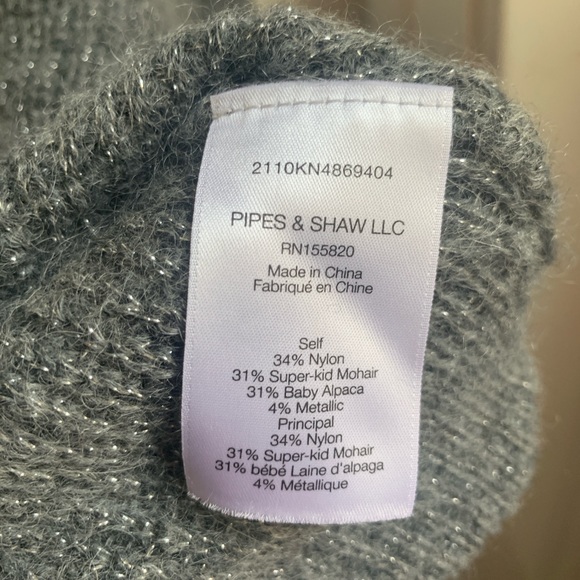 Veronica Beard Melinda Sweater Metallic Gray Small - Picture 6 of 6